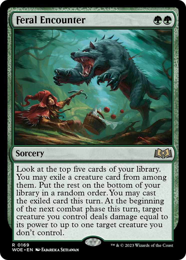 Feral Encounter (WOE-169) [Wilds of Eldraine] Foil MTG Single Wizards of the Coast