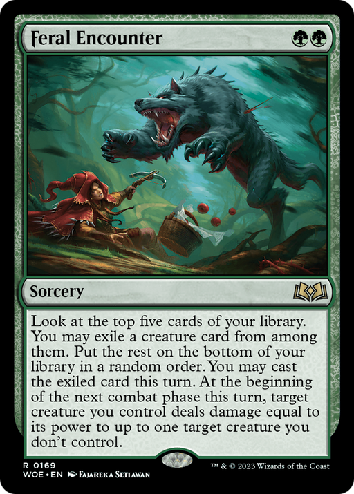 Feral Encounter (WOE-169) [Wilds of Eldraine] Foil MTG Single Wizards of the Coast