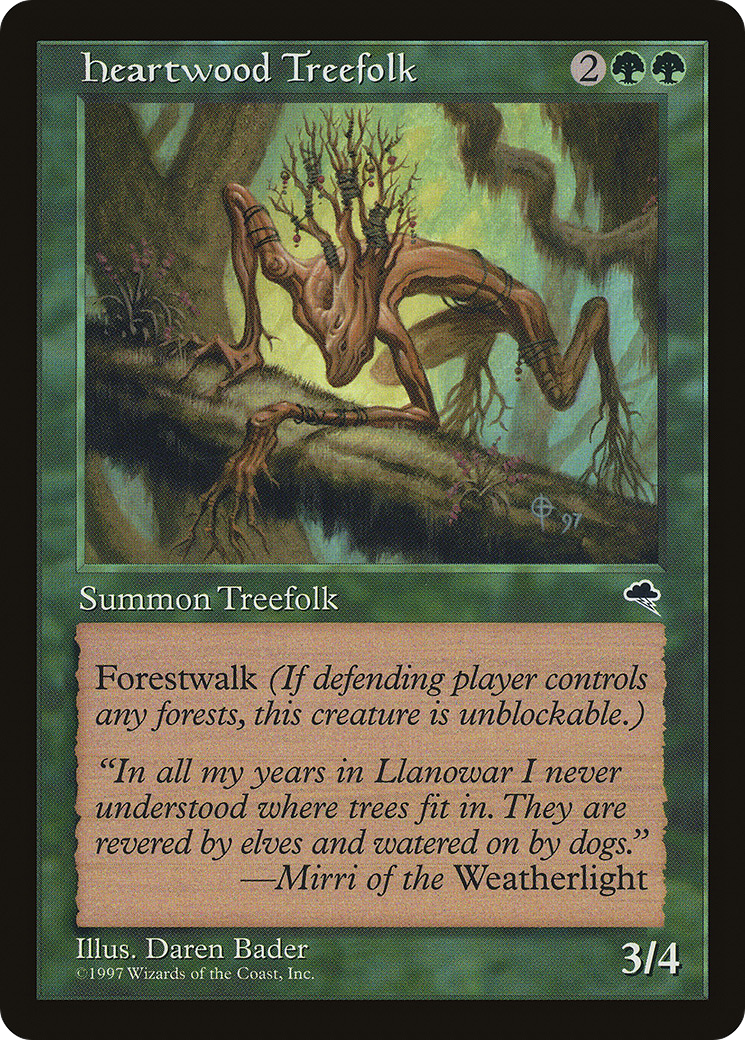 Heartwood Treefolk (TMP-233) [Tempest] MTG Single Wizards of the Coast