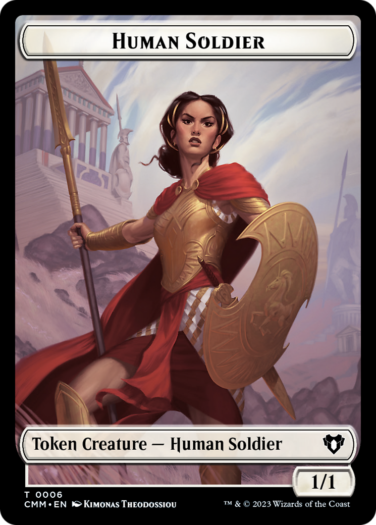 Human Soldier (TCMM-006) [Tokens] Commander Masters Tokens Foil MTG Single Wizards of the Coast