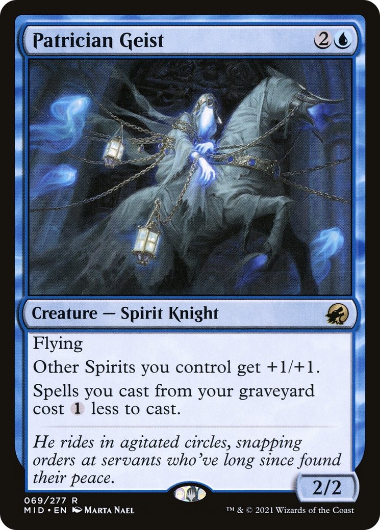 Patrician Geist (MID-069) [Innistrad: Midnight Hunt] Foil MTG Single Wizards of the Coast