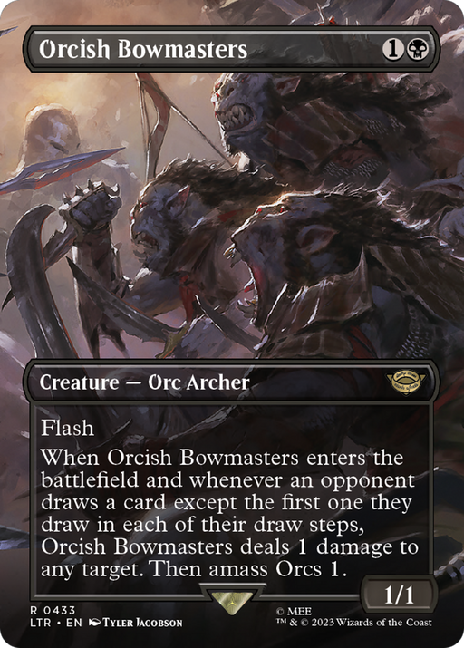 Orcish Bowmasters (LTR-433) [The Lord of the Rings: Tales of Middle-earth] (Borderless) MTG Single Wizards of the Coast