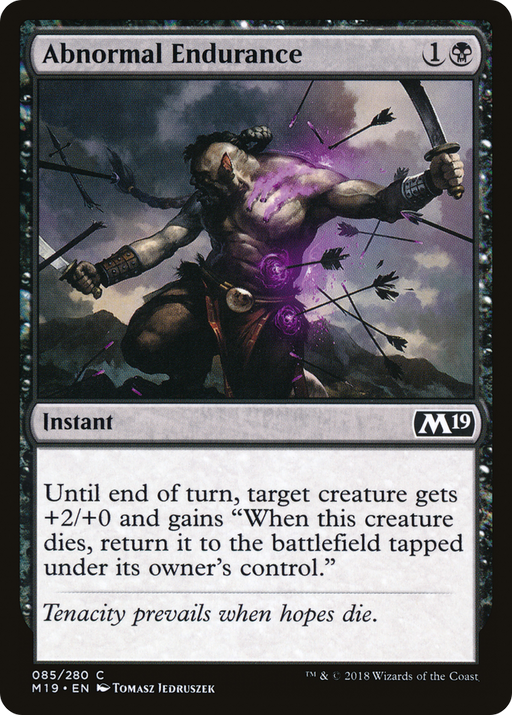 Abnormal Endurance (M19-085) [Core Set 2019] Foil MTG Single Wizards of the Coast
