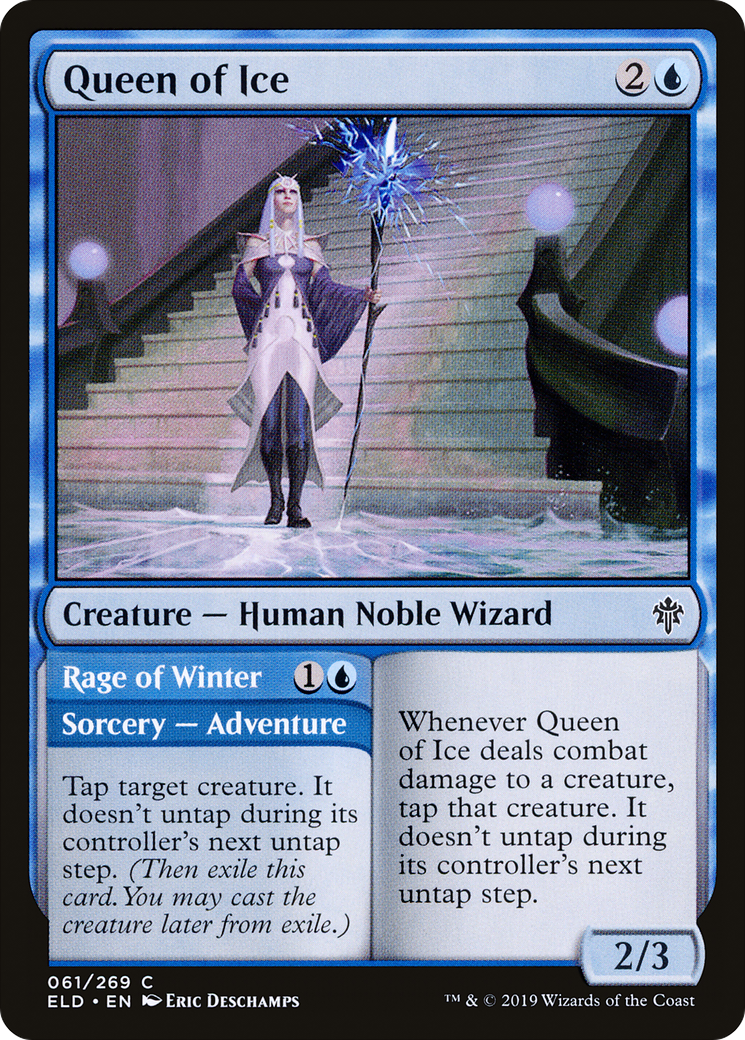 Queen of Ice // Rage of Winter (ELD-061) [Throne of Eldraine] Foil MTG Single Wizards of the Coast