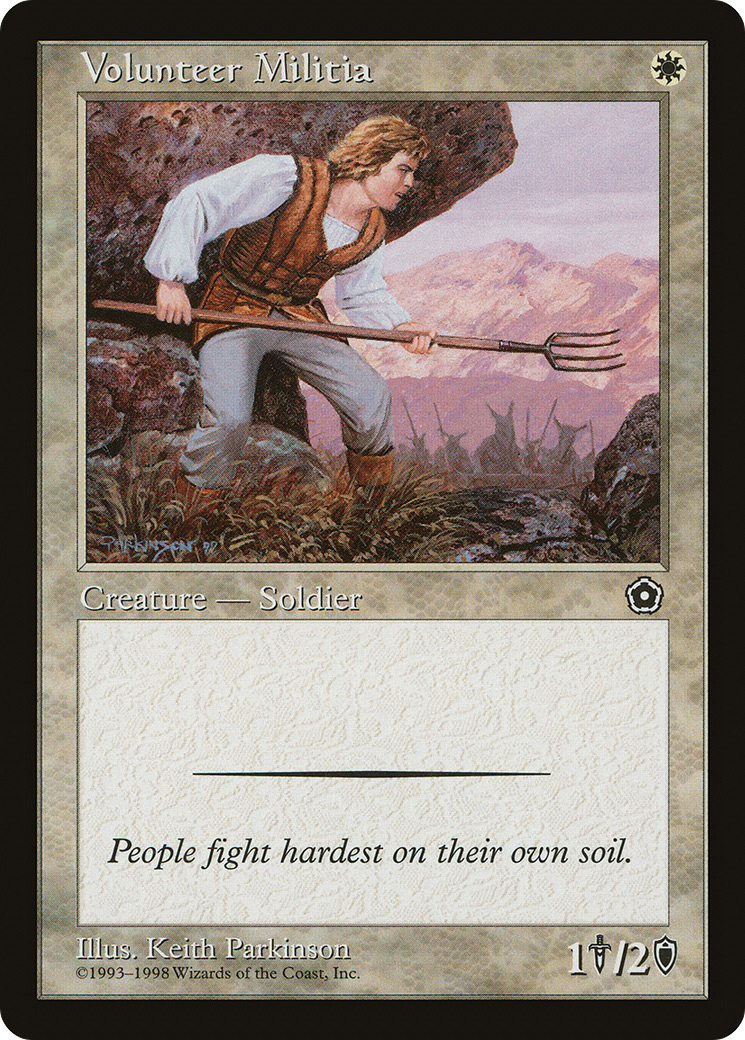 Volunteer Militia (P02-) [Misc] Portal Second Age MTG Single Wizards of the Coast