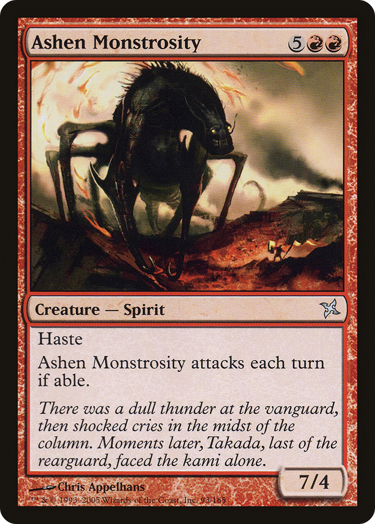 Ashen Monstrosity (BOK-093) [Betrayers of Kamigawa] Foil MTG Single Wizards of the Coast