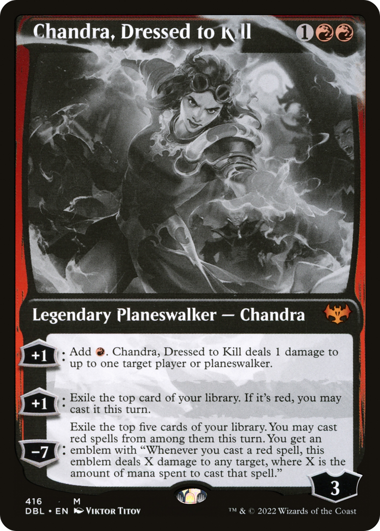 Chandra, Dressed to Kill (DBL-416) [Innistrad: Double Feature] Foil MTG Single Wizards of the Coast