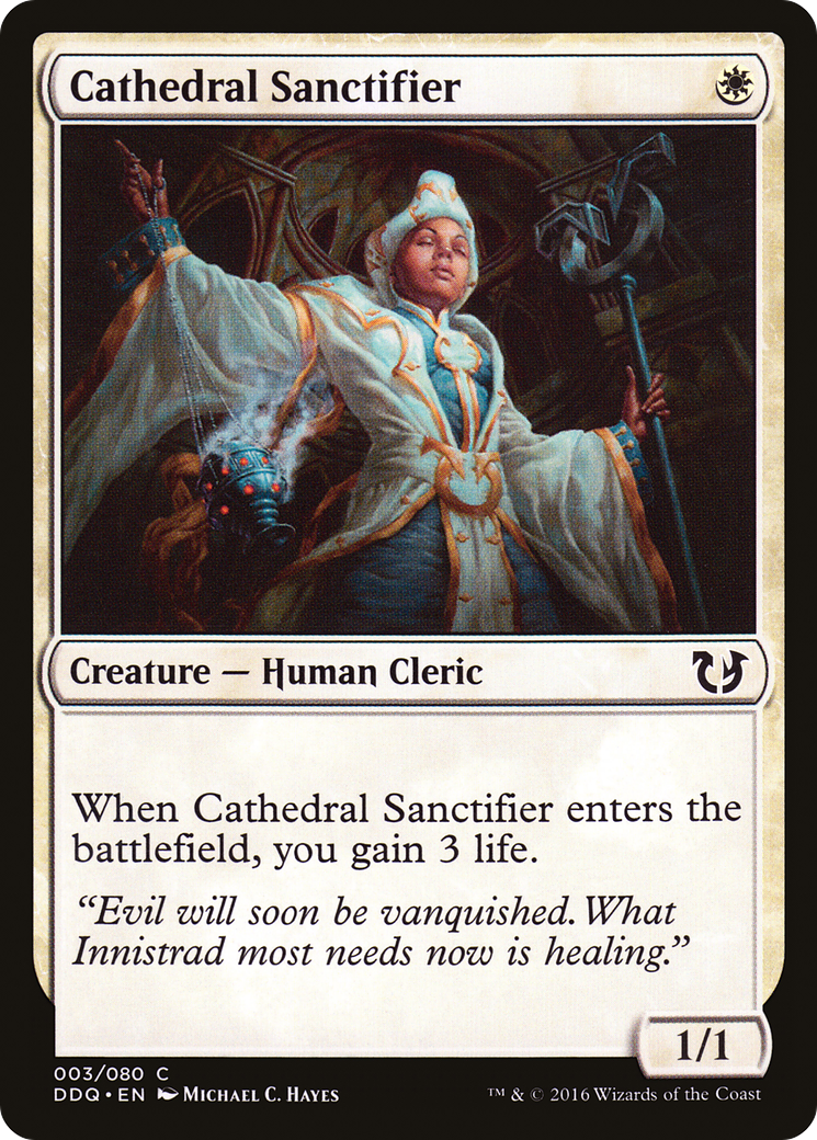 Cathedral Sanctifier (DDQ-003) [Misc] Duel Decks: Blessed vs. Cursed MTG Single Wizards of the Coast