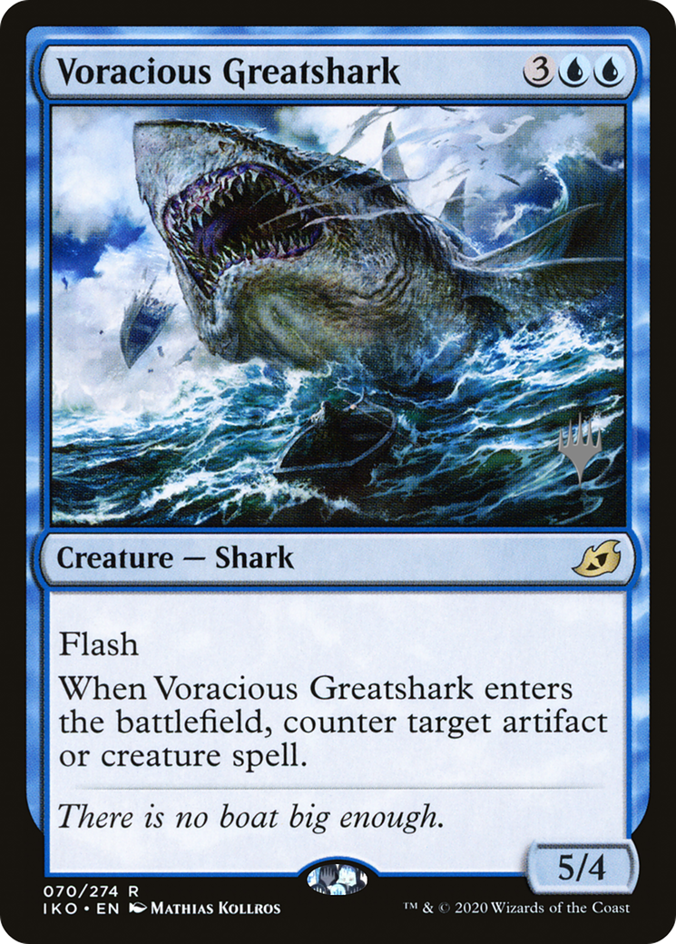 Voracious Greatshark (PPIKO-70P) [Ikoria: Lair of Behemoths Promos] MTG Single Wizards of the Coast