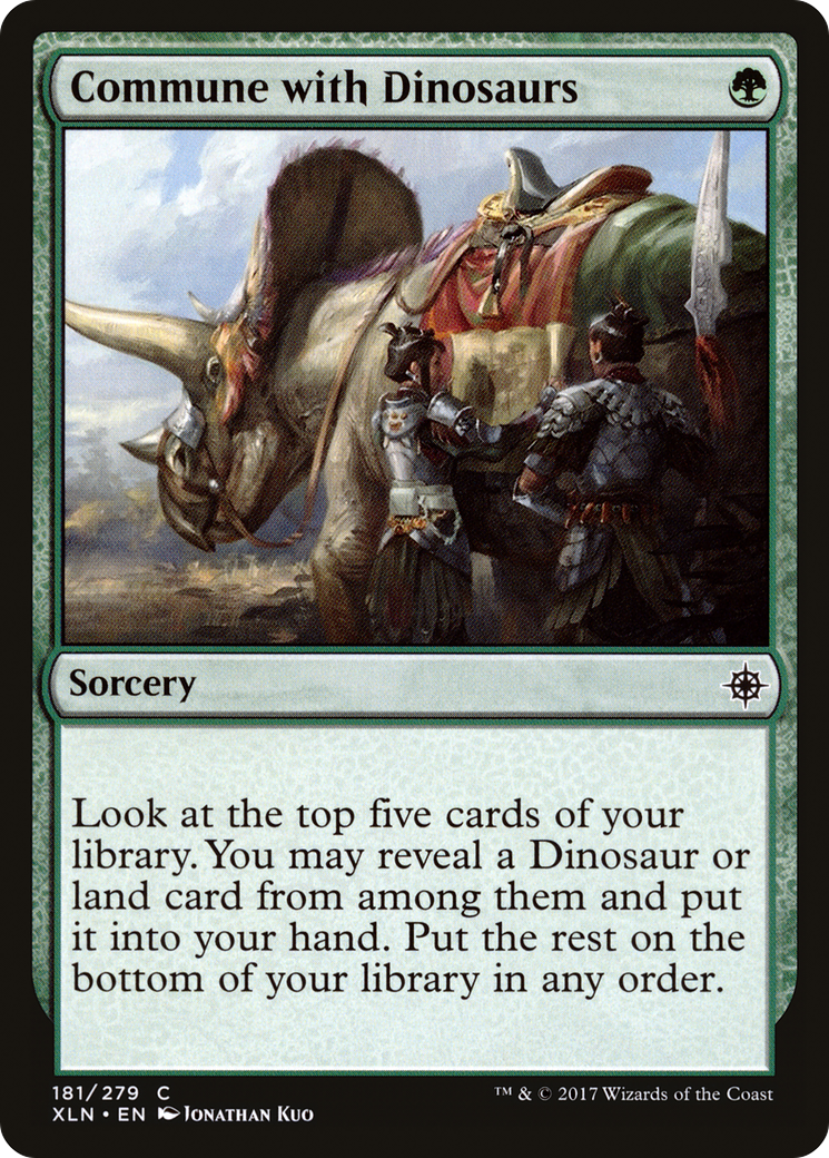 Commune with Dinosaurs (XLN-181) [Ixalan] Foil MTG Single Wizards of the Coast