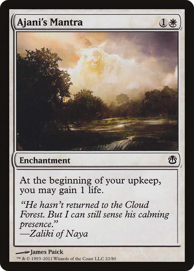 Ajani's Mantra (DDH-022) [Misc] Duel Decks: Ajani vs. Nicol Bolas MTG Single Wizards of the Coast