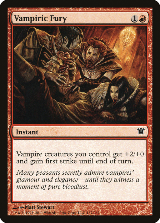 Vampiric Fury (ISD-167) [Innistrad] MTG Single Wizards of the Coast