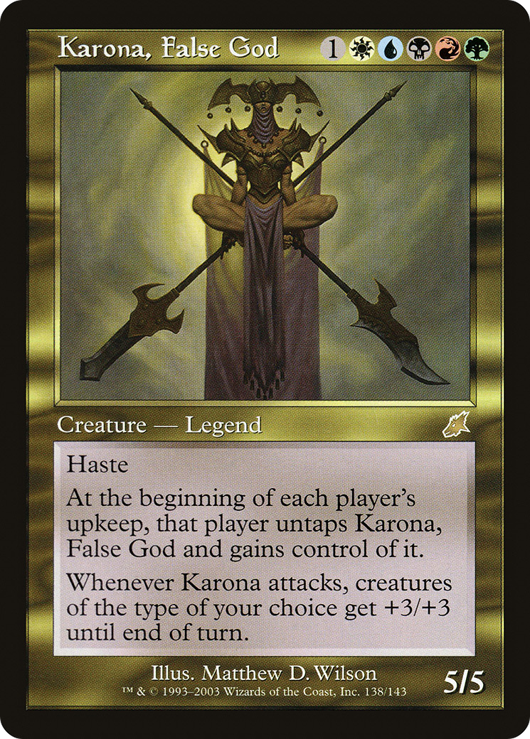 Karona, False God (SCG-138) [Scourge] MTG Single Wizards of the Coast