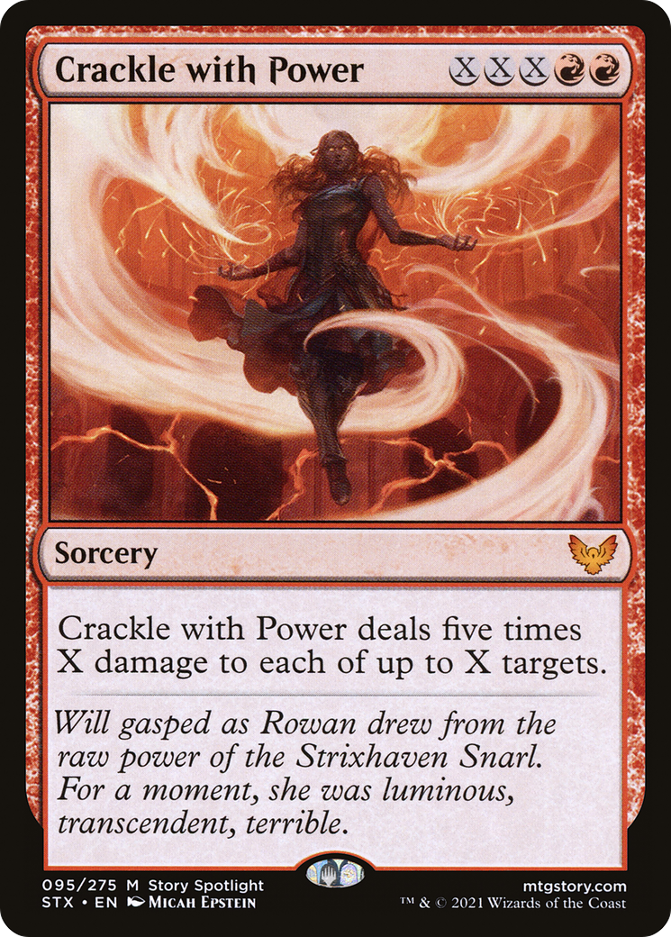 Crackle with Power (STX-095) [Strixhaven: School of Mages] Foil MTG Single Wizards of the Coast