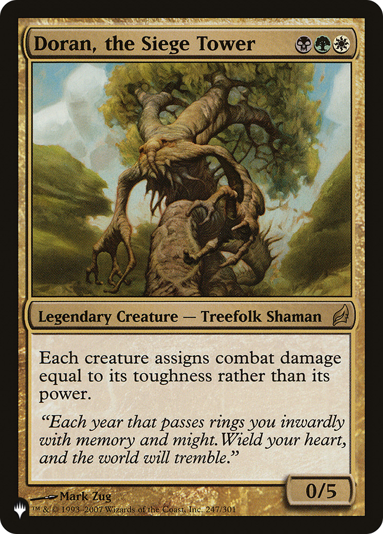 Doran, the Siege Tower (LIST-247/301) [Mystery Booster] The List MTG Single Wizards of the Coast