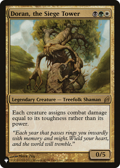 Doran, the Siege Tower (LIST-247/301) [Mystery Booster] The List MTG Single Wizards of the Coast