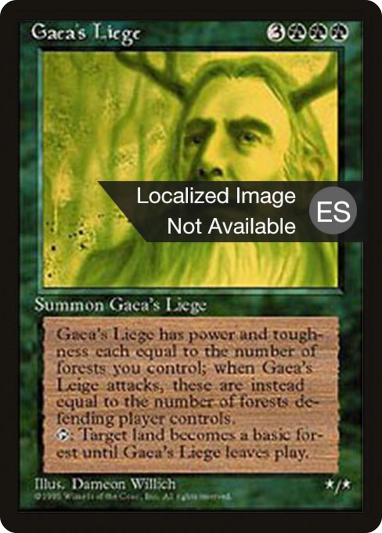Gaea's Liege (4BB-247) [Fourth Edition Foreign Black Border] MTG Single Wizards of the Coast