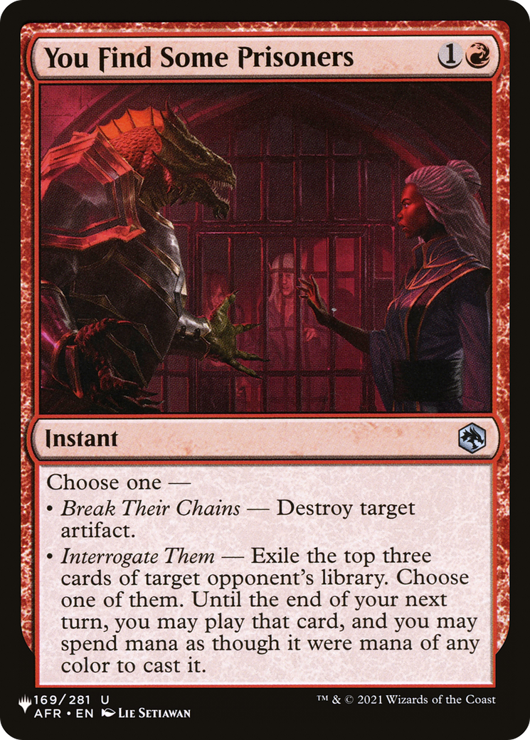 You Find Some Prisoners (LIST-169/281) [Mystery Booster] The List MTG Single Wizards of the Coast