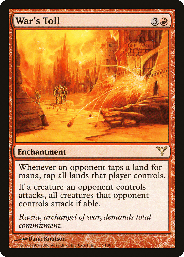 War's Toll (DIS-077) [Dissension] Foil MTG Single Wizards of the Coast