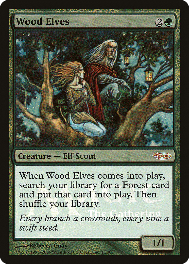 Wood Elves (WPN-001) [Misc] DCI Promos Foil MTG Single Wizards of the Coast