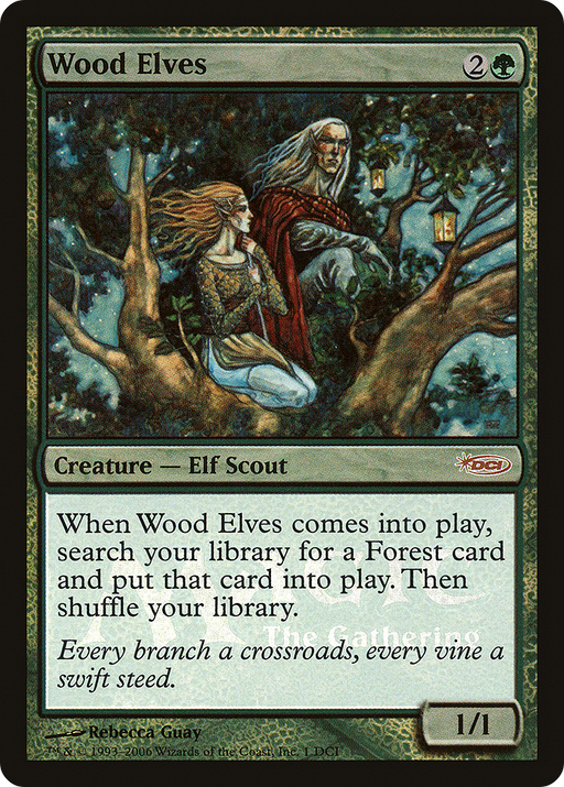 Wood Elves (WPN-001) [Misc] DCI Promos Foil MTG Single Wizards of the Coast