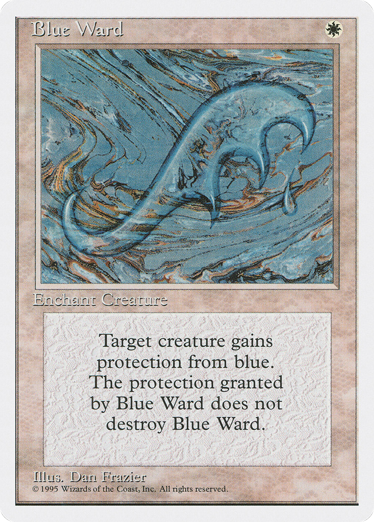 Blue Ward (4ED-010) [Fourth Edition] MTG Single Wizards of the Coast