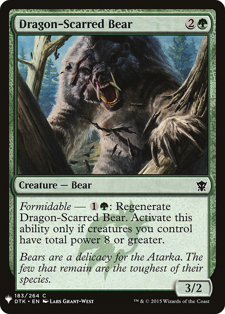 Dragon-Scarred Bear (LIST-DTK-183) [Mystery Booster] The List MTG Single Wizards of the Coast
