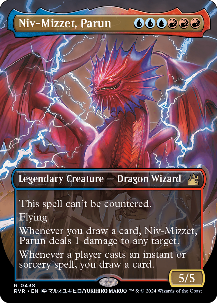 Niv-Mizzet, Parun (Anime Borderless) (RVR-438) [Ravnica Remastered] (Borderless) MTG Single Wizards of the Coast