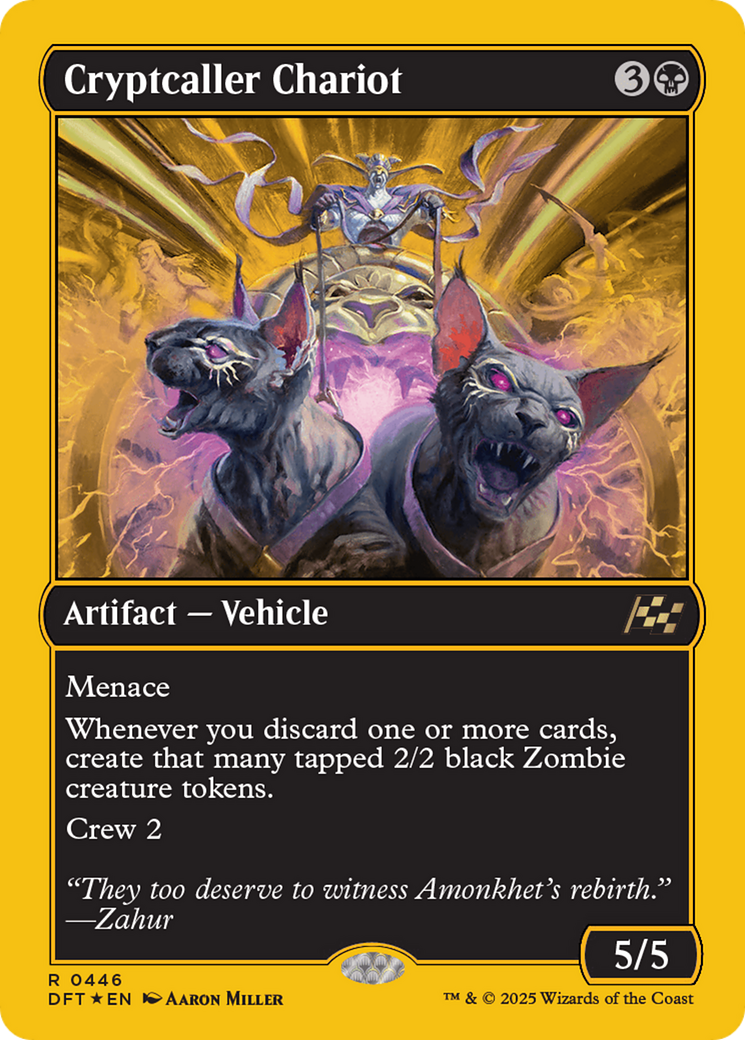Cryptcaller Chariot (First-Place Foil) (DFT-446) [Aetherdrift] Foil MTG Single Wizards of the Coast