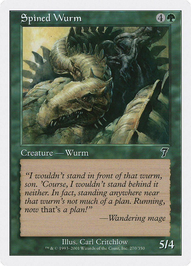 Spined Wurm (7ED-270) [7th Edition] MTG Single Wizards of the Coast