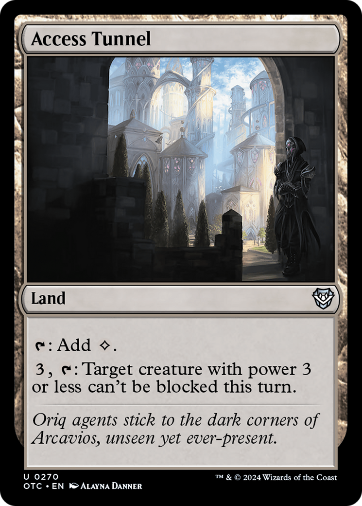 Access Tunnel (OTC-270) [Outlaws of Thunder Junction Commander] MTG Single Wizards of the Coast