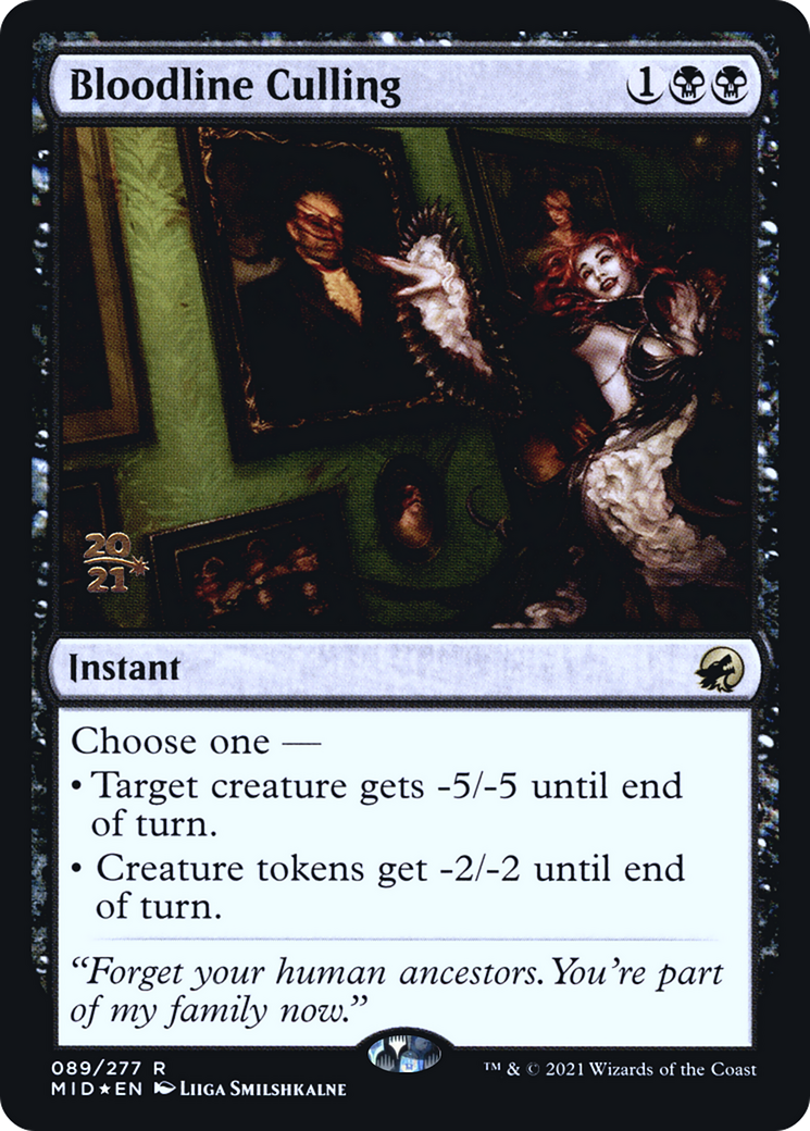 Bloodline Culling (PRE-089) [Innistrad: Midnight Hunt Promos] Foil MTG Single Wizards of the Coast
