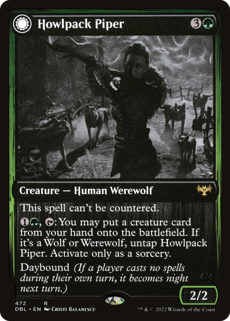 Howlpack Piper // Wildsong Howler (DBL-472) [Innistrad: Double Feature] Foil MTG Single Wizards of the Coast