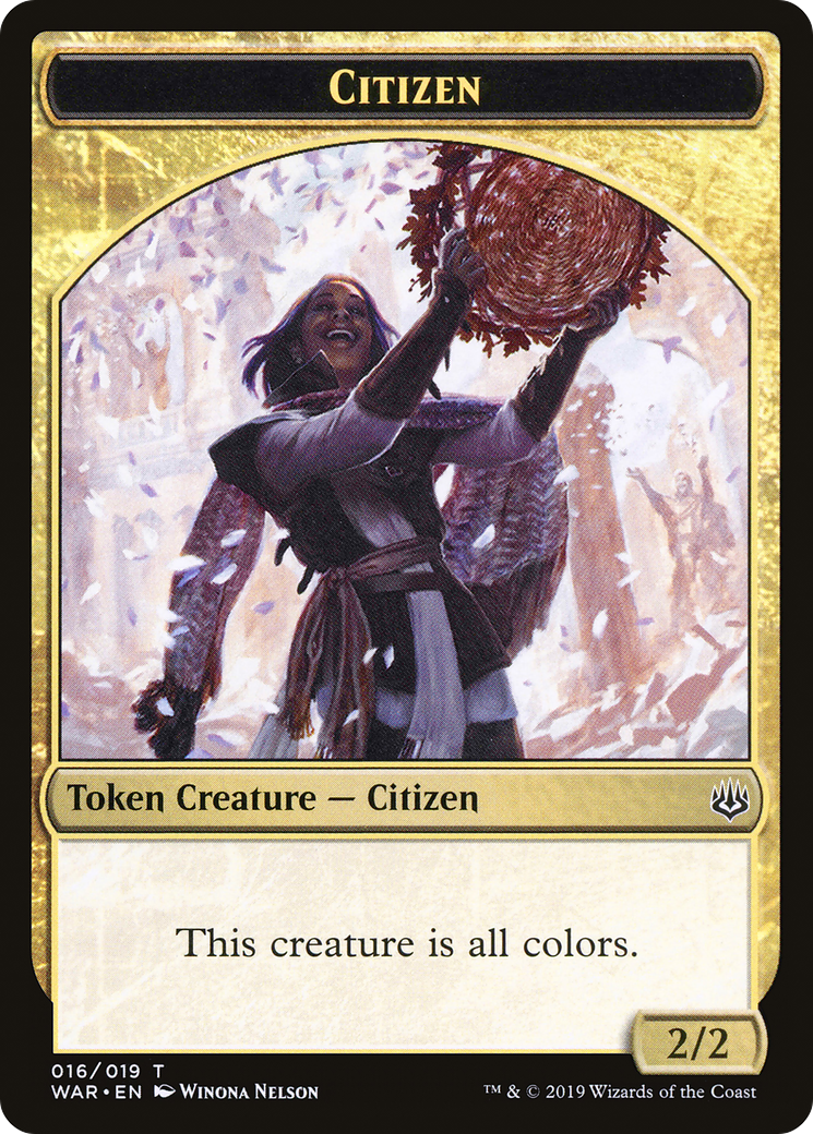 Citizen Token [War of the Spark Tokens] MTG Single Magic: The Gathering