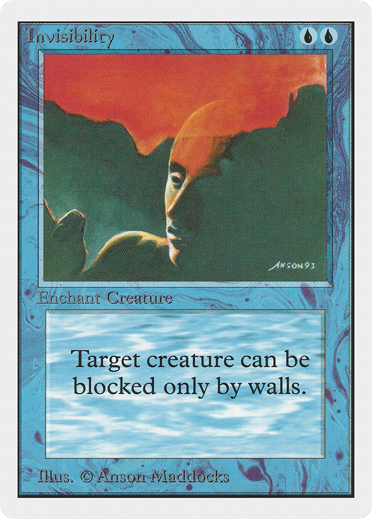 Invisibility (2ED-060) [Oldschool] Unlimited Edition MTG Single Wizards of the Coast