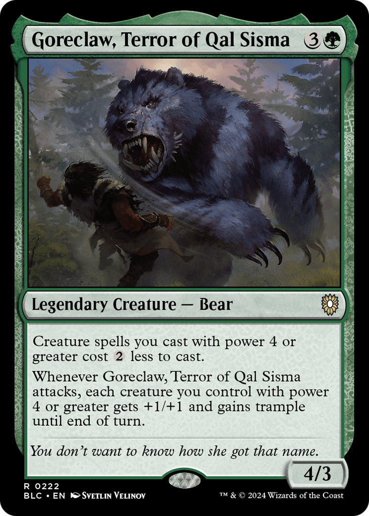 Goreclaw, Terror of Qal Sisma (BLC-222) [Bloomburrow Commander] MTG Single Wizards of the Coast