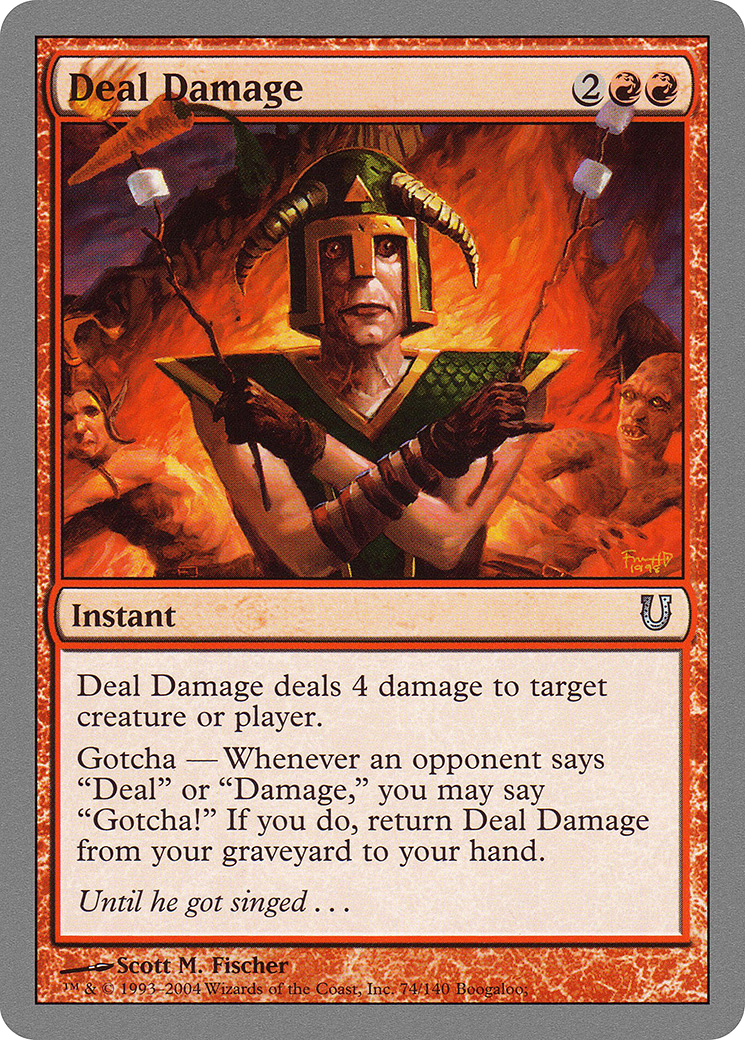 Deal Damage (UNH-074) [Unhinged] Foil MTG Single Wizards of the Coast