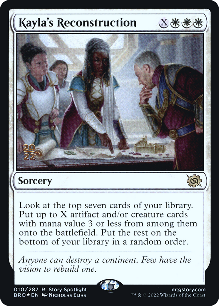 Kayla's Reconstruction (PRE-10S) [The Brothers' War Promos] Foil MTG Single Wizards of the Coast