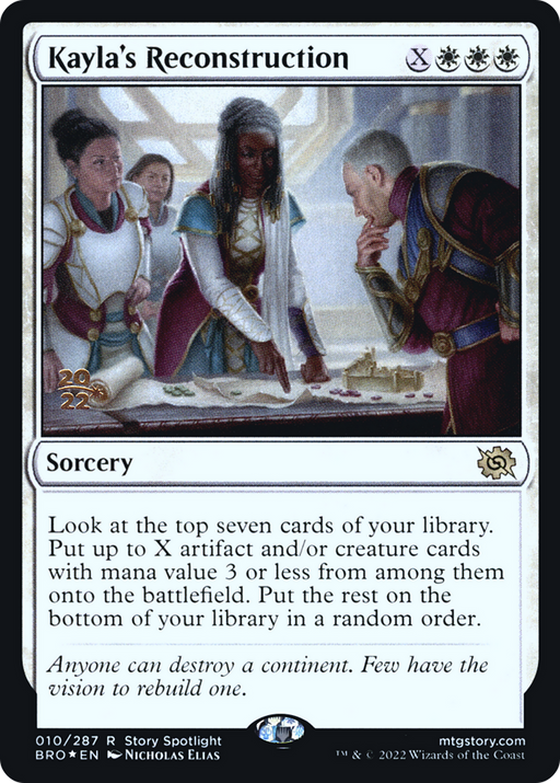 Kayla's Reconstruction (PRE-10S) [The Brothers' War Promos] Foil MTG Single Wizards of the Coast