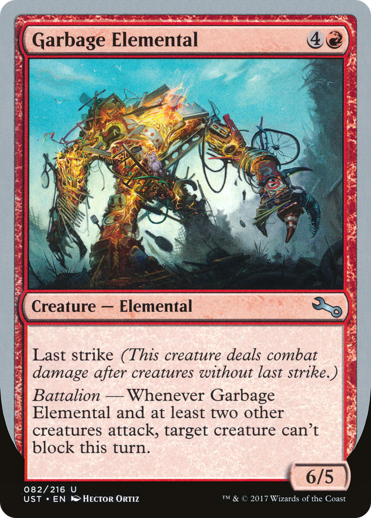 Garbage Elemental (F) (UST-082) [Unstable] Foil MTG Single Wizards of the Coast