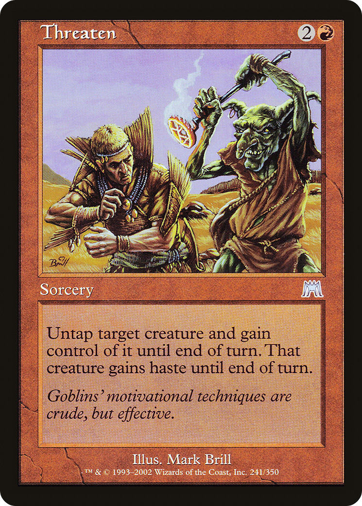Threaten (ONS-241) [Onslaught] Foil MTG Single Wizards of the Coast