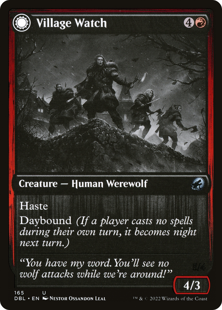 Village Watch // Village Reavers (DBL-165) [Innistrad: Double Feature] MTG Single Wizards of the Coast