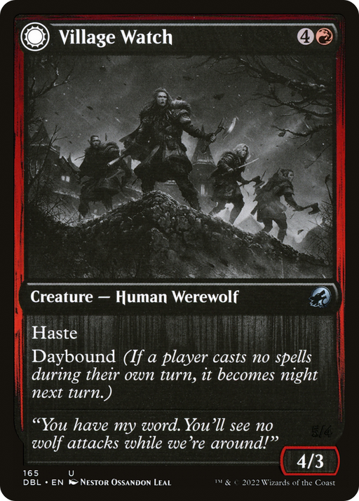 Village Watch // Village Reavers (DBL-165) [Innistrad: Double Feature] Foil MTG Single Wizards of the Coast