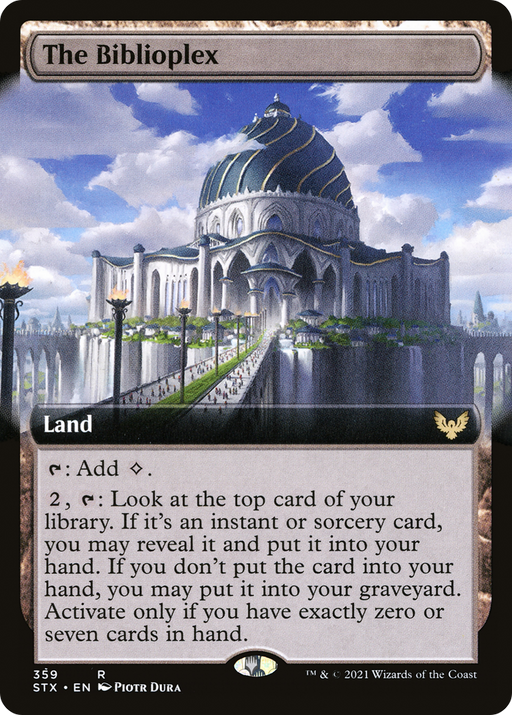 The Biblioplex (STX-359) [Strixhaven: School of Mages] (Extended Art) MTG Single Wizards of the Coast