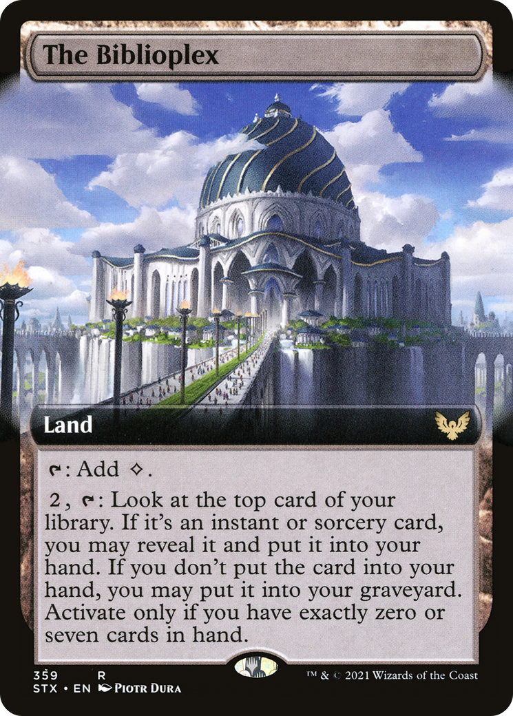 The Biblioplex (STX-359) [Strixhaven: School of Mages] (Extended Art) Foil MTG Single Wizards of the Coast