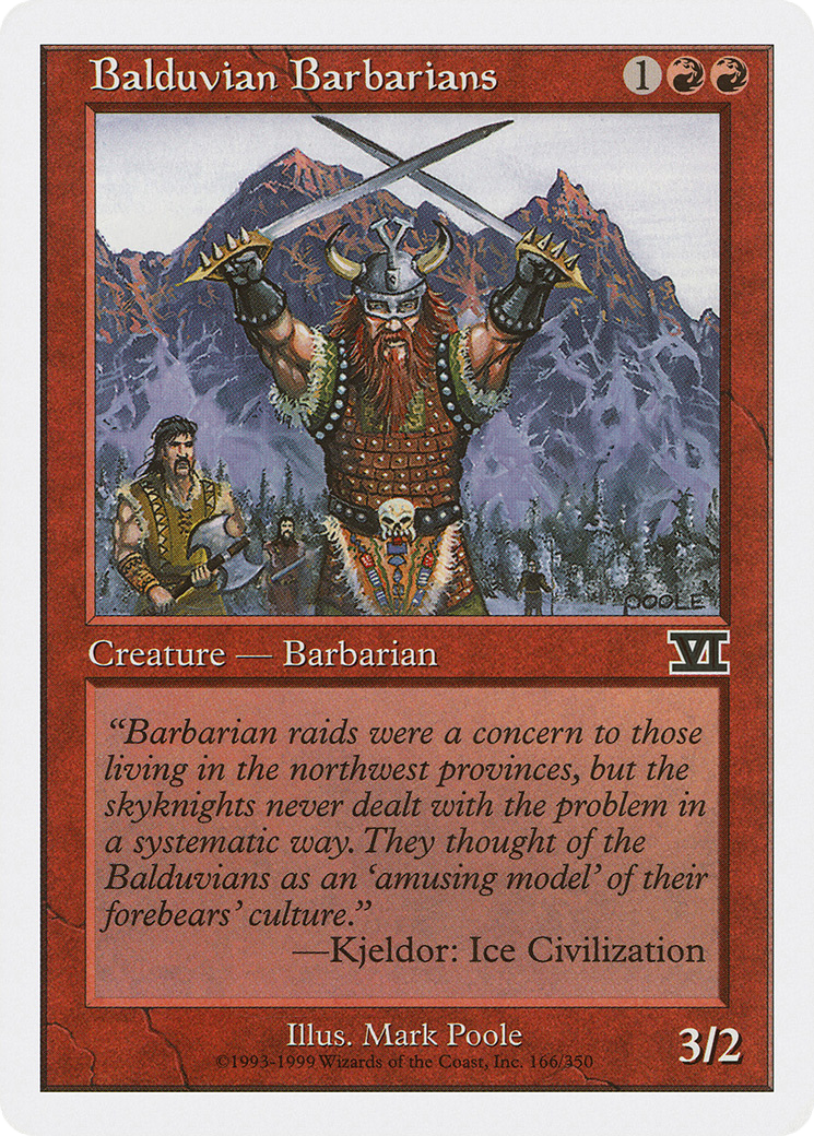 Balduvian Barbarians (6ED-166) [Classic Sixth Edition] MTG Single Wizards of the Coast
