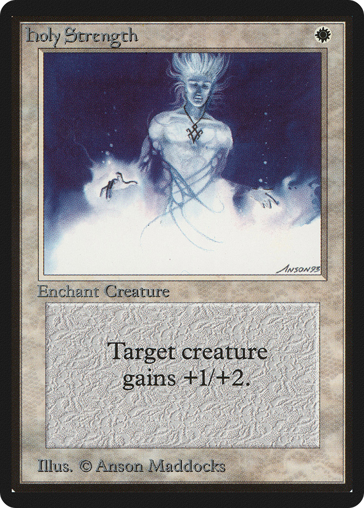 Holy Strength (LEB-) [Oldschool] Limited Edition Beta MTG Single Wizards of the Coast