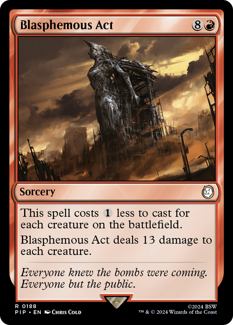 Blasphemous Act (PIP-188) [Fallout] MTG Single Wizards of the Coast