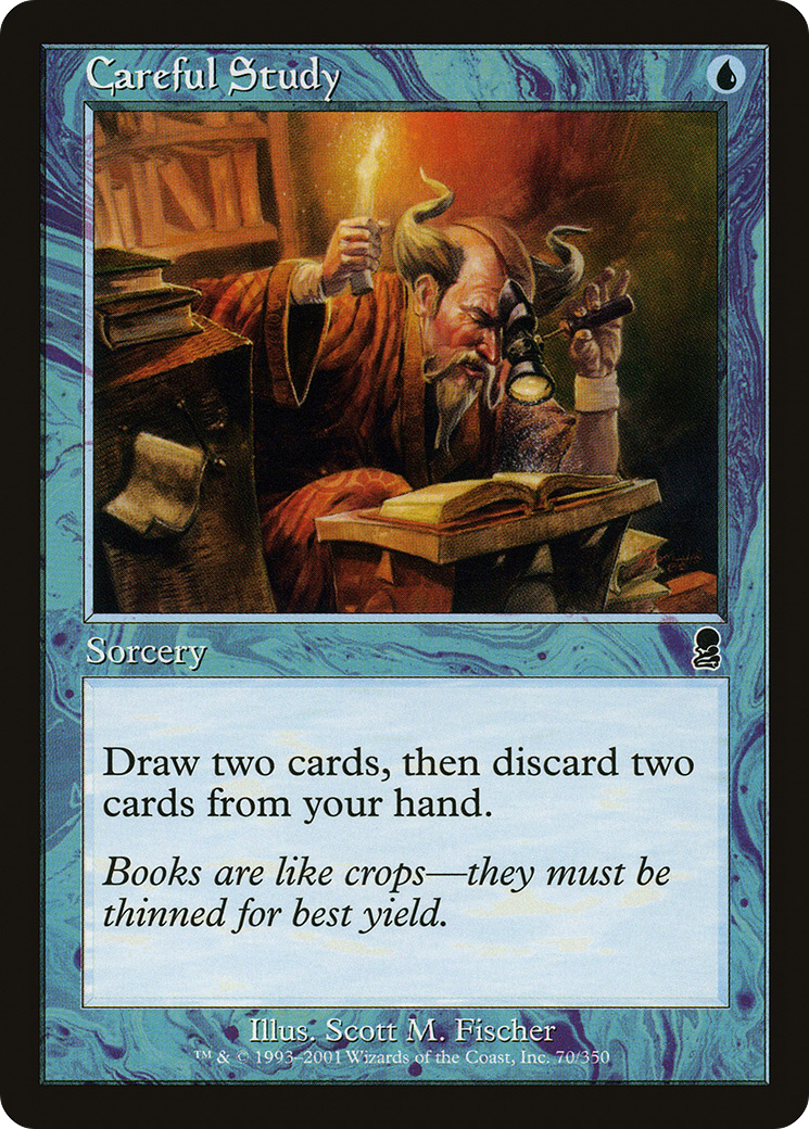 Careful Study (ODY-070) [Odyssey] Foil MTG Single Wizards of the Coast