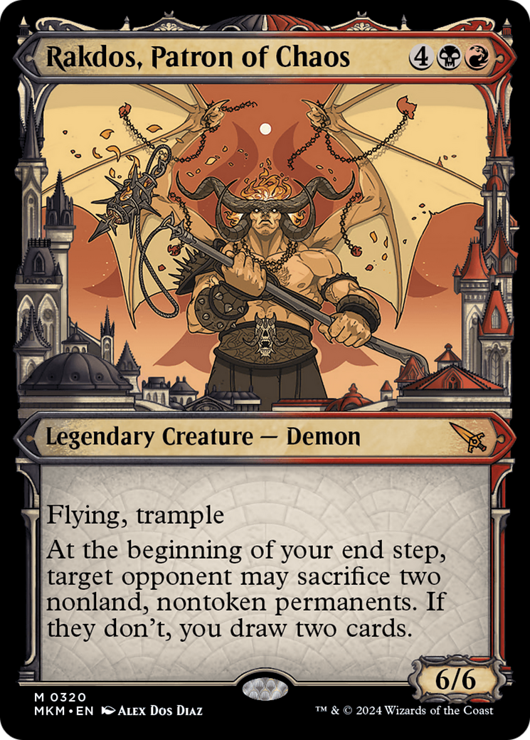 Rakdos, Patron of Chaos (0320) (MKM-320) [Murders at Karlov Manor] (Showcase) MTG Single Murders at Karlov Manor